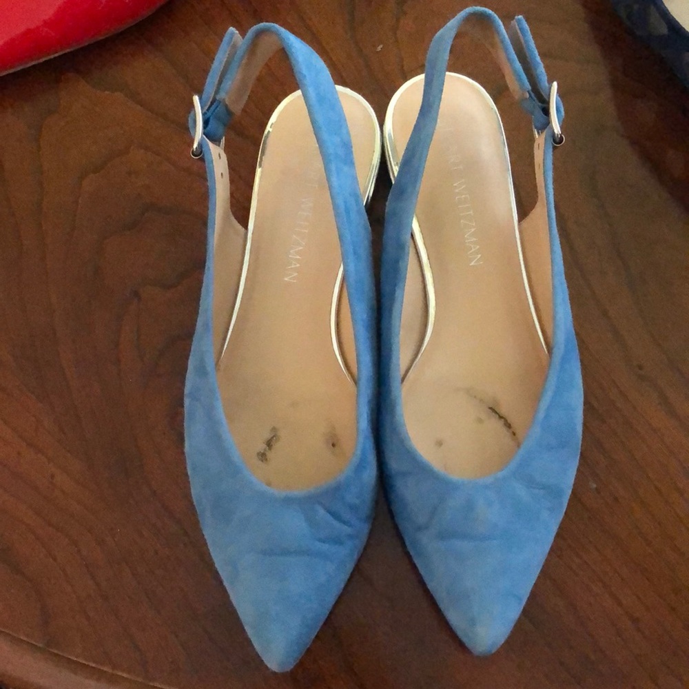 Start Wiseman suede flat sling backs